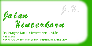 jolan winterkorn business card